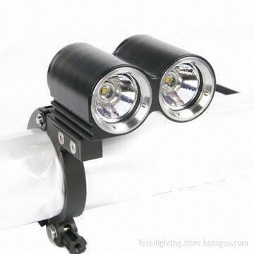 Double Head Cree IP54 Aluminum Alloy Body Rechargeable Bicycle Lamp